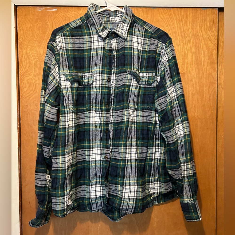 George Green and Blue Casual Button Down Shirt